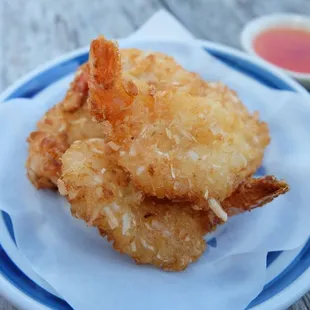 a plate of fried shrimp