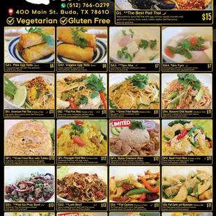 a variety of food items