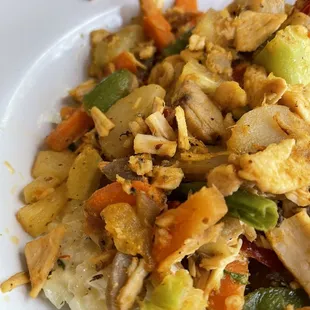 Pineapple chicken mush...