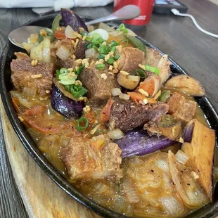 Sizzling Binagoongang Liempo