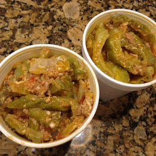 Ginisang Ampalaya (the owners gave me one for free)