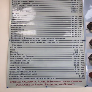 Their new Menu come check it out !