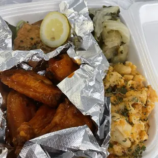 The fried salmon plate