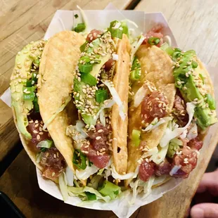 Tuna Poke Tacos