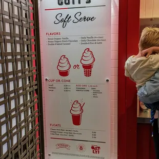 Soft Serve menu.