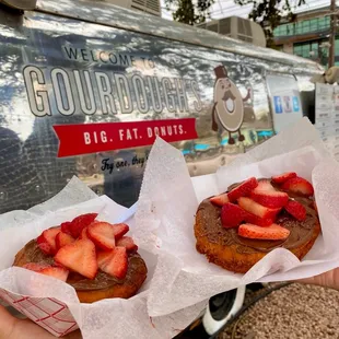 Strawberry Nutella donut