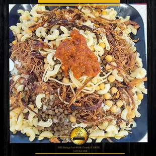 authentic Egyptian koshari at G2G