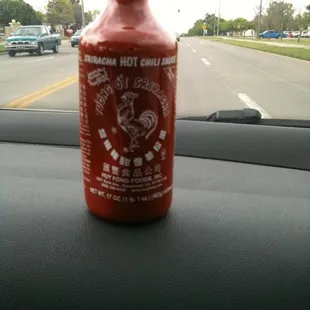 a bottle of hot sauce