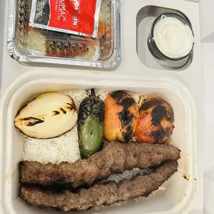 Koobideh Kabob with Rice Entree