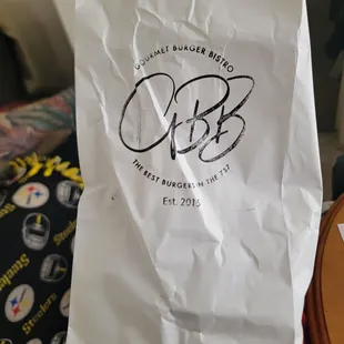 The bag of food