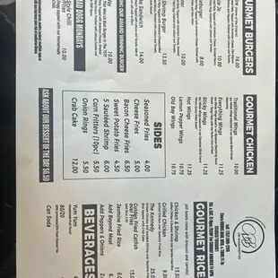 Menu as of 5/29