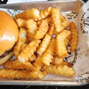 Cheeseburger and fries