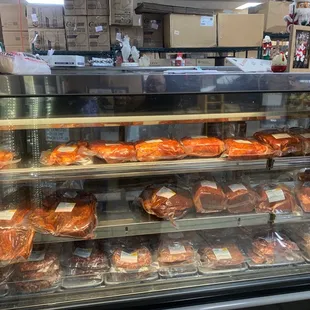 a variety of meats