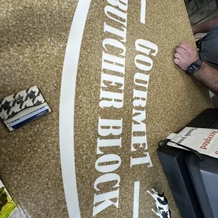 a man working on a sign