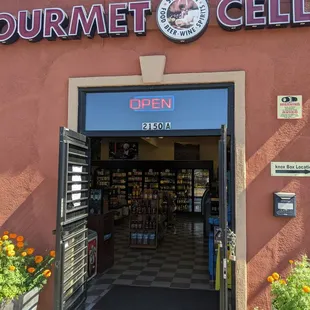 entrance to gourmet cellar