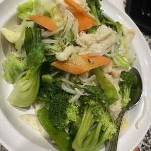 Steamed Deluxe Vegetables with Chicken