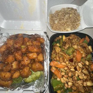 General Tso's Chicken Dinner Combo and Kung Pao Chicken