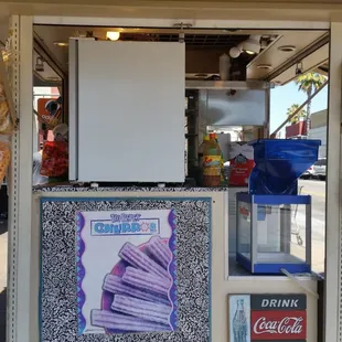 Now they have Raspados. . With real fruit. .