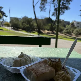 Nice meal in the park nearby--it's walking distance!