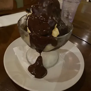 Belgian chocolate sundae