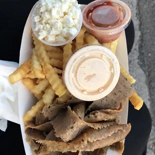 Lamb doner box with feta