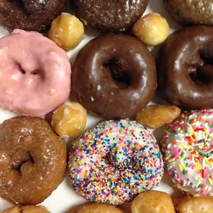 Assortment of cake donuts
