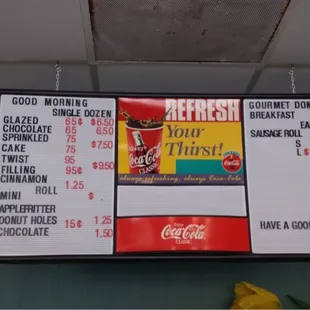 The menu