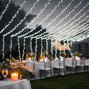 a table set for a wedding reception