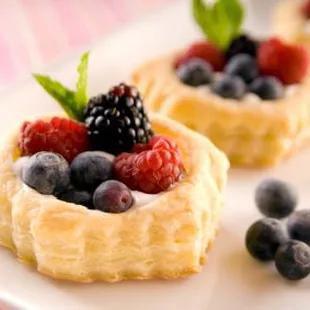 Fresh berry tarts -- a perfect way to end a meal.