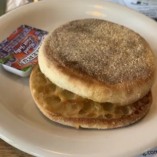an english muffin sandwich