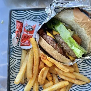 Double cheeseburger.