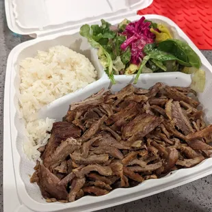 Lamb and beef gyro plate