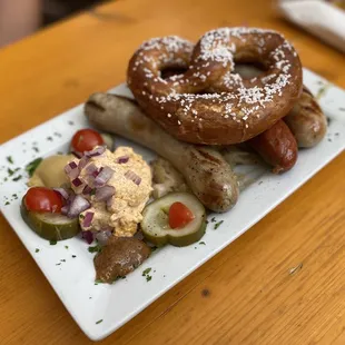 Three brat Teller plate - Delicious!