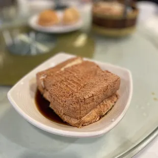 a plate of food on a table