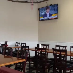 Inside. Small but quaint