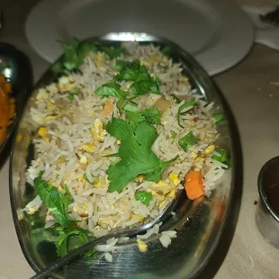 Egg fried biryani