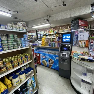 a vending machine in a grocery store