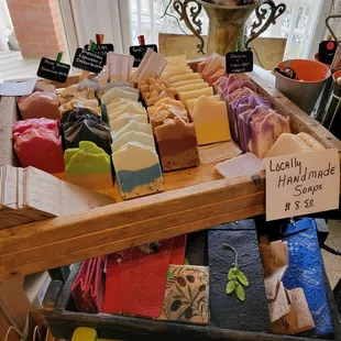 Locally made soap; they smell good