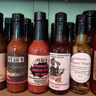 Locally made hot sauces, BBQ sauces and Jams