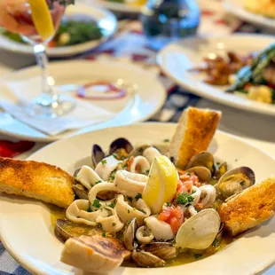Steamed Clams and Calamari Valentines special