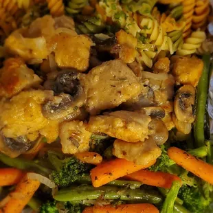 Garden Rotini, Creamy Chicken,  Roasted Vegetables