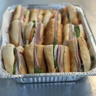 Sandwiches are perfect for small groups, meetings and boats. Call us and order now 305.7627229