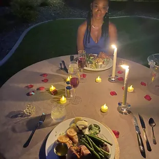 Romantic dinner for two, at our home