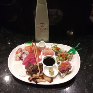 Sushi and sashimi.