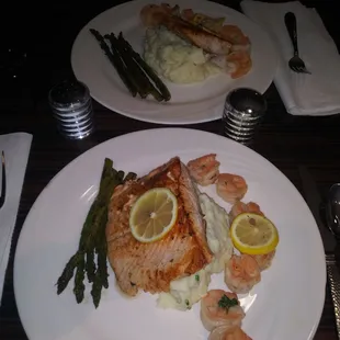 Seared king salmon.
