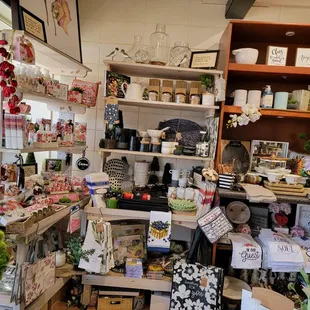 a variety of items in a store