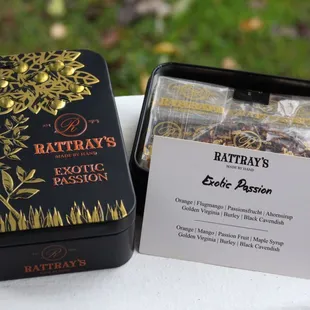 An assortment of pipe tobacco.