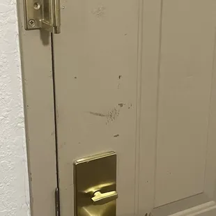 Stains on Door .... I had to wipe it down.