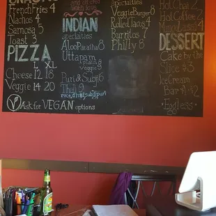 Menu board