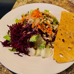 Salad with side of pappadum